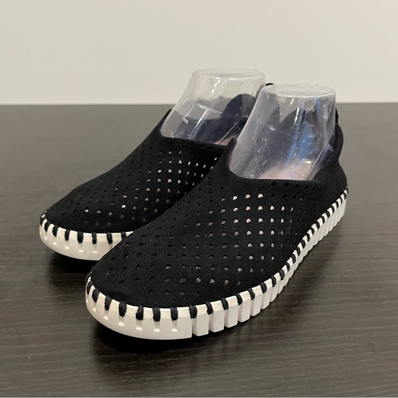 Ilse Jacobsen Tulip Perforated Slip On Sneaker Black Women’s EU 37 US 6.5-7 - Picture 2 of 10
